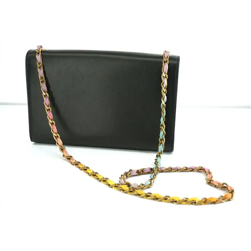 Saint Laurent Black Kate Medium Monogram Chain Leather Bag $2190 YSL Logo